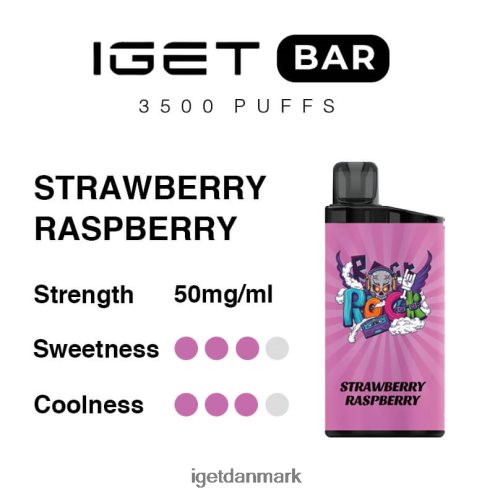 iget bar 3500 pust 884H40273 jordbær hindbær | Iget Bar Vape