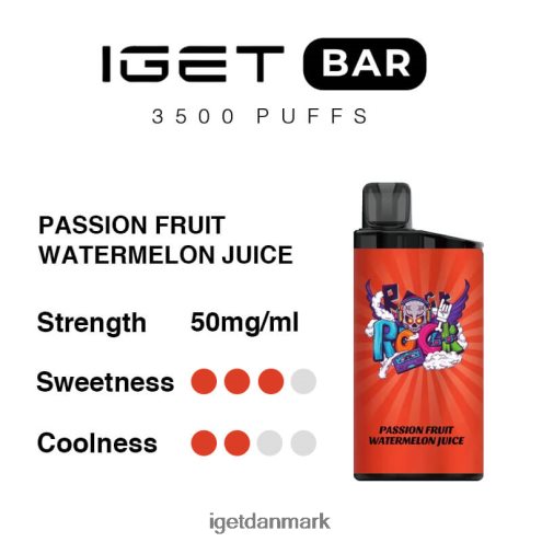 iget bar 3500 pust 884H40289 passionsfrugt vandmelon juice | Iget Vape Danmark