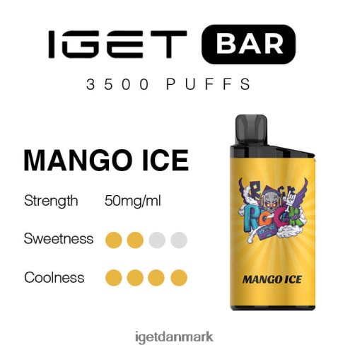 iget bar 3500 pust 884H40299 mango is | Iget Vape Danmark