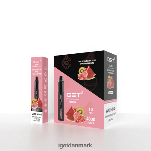 iget legend 4000 pust 884H40336 vandmelon kiwi granatæble | Iget Bar Europe