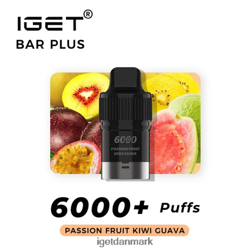 iget bar plus pod 6000 pust 884H40262 passionsfrugt kiwi guava | Iget Vape