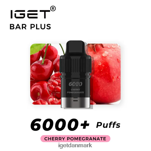iget bar plus pod 6000 pust 884H40267 kirsebær granatæble | Iget Bar Sale