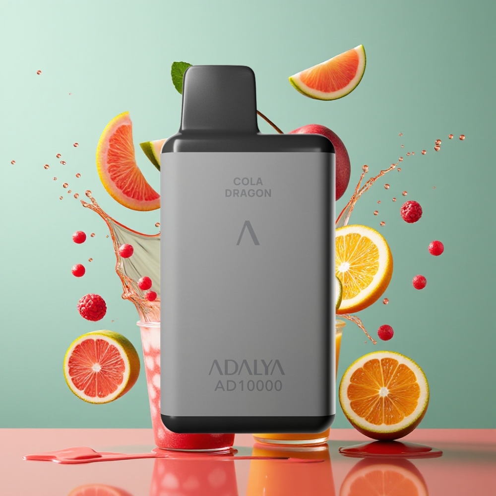 Adalya AD 10000 Puffs Love 66 Rummalingrå PC Mundstykke Bund Blå Lys Aluminium Tube Silkscreen Logo 14 ml 2% 650 mAh USB-C Engros Danmark