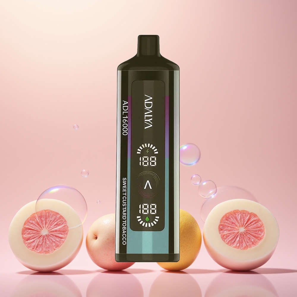 Adalya ADL 16000 PRO Puffs Engangs Vape Søde Vaniljekaramel Tobak Engros Danmark