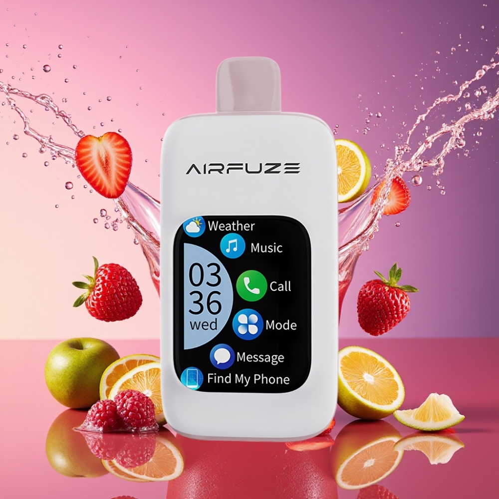 AirFuze Smart 30000 Puffs Beriebrist Disposable Vape 2.01"TFT Touch Skærm 900mAh Type-C Engros Danmark