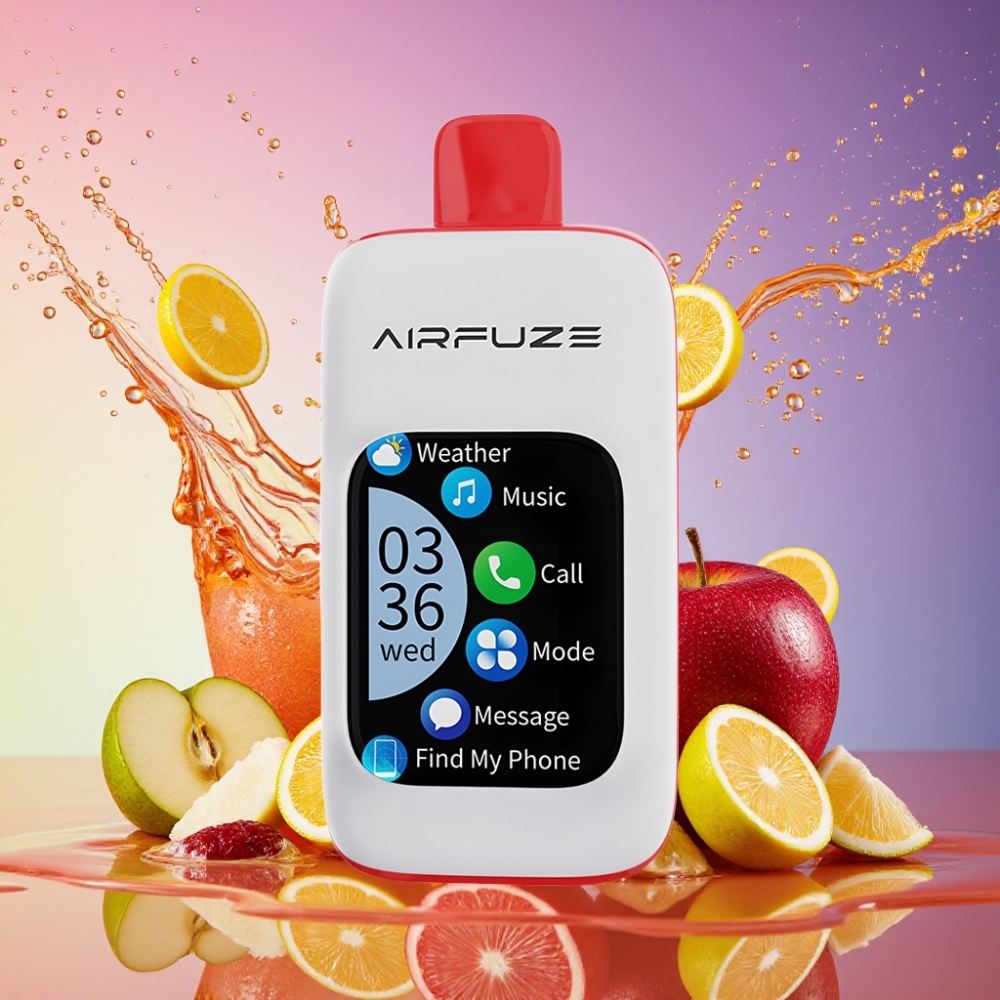 AirFuze Smart 30000 Puffs Triple Æble 2.01"TFT 900mAh Type-C Engros Danmark