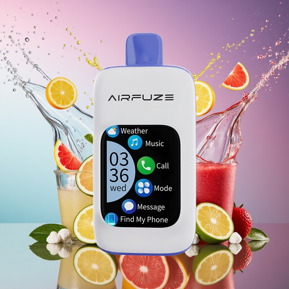 AirFuze Smart 30000 Pust Disposable Vape Miami Mynte 5% 900mAh Type-C 2.01"TFT Engros Danmark