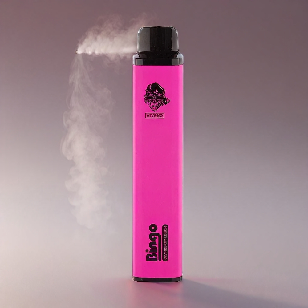 Aivono Aim Bingo 4000 Puffs Vape Tranebær Citron | 21x123mm 1000mAh 10mL 3.6-4.2V 10.08W 0/2/5% Engros Danmark