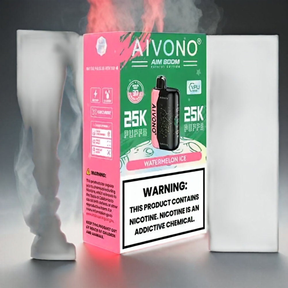 Aivono Aim Boom Vandmelon 0-5% Nikotin 25000 Puffs 28ml 650mAh 1.2ohm Type-C 90g Engros Danmark