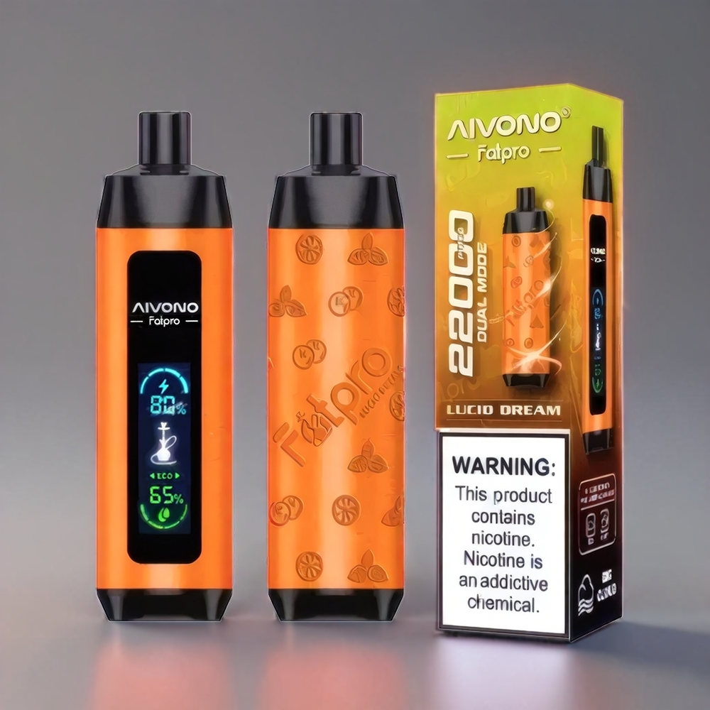Aivono Aim Fatpro 22000 Puffs 28ml 0-5% Nic 10 Smagsvarianter 600mAh 0.6Ω Mesh Eco/Boost VG/PG Engros Danmark