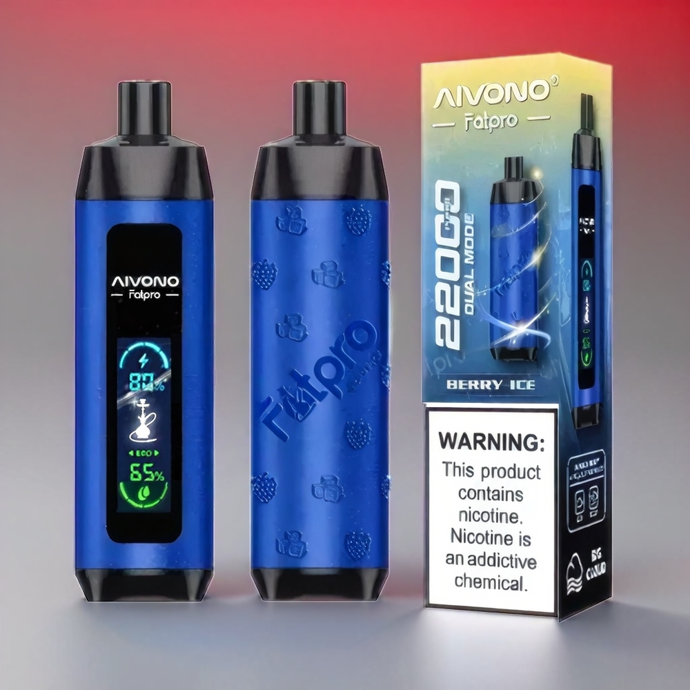 Aivono Aim Fatpro Bær 0% 22000 Puffs 28ml 600mAh 0.6 ohm Mesh Eco/Boost VG/PG Engros Danmark