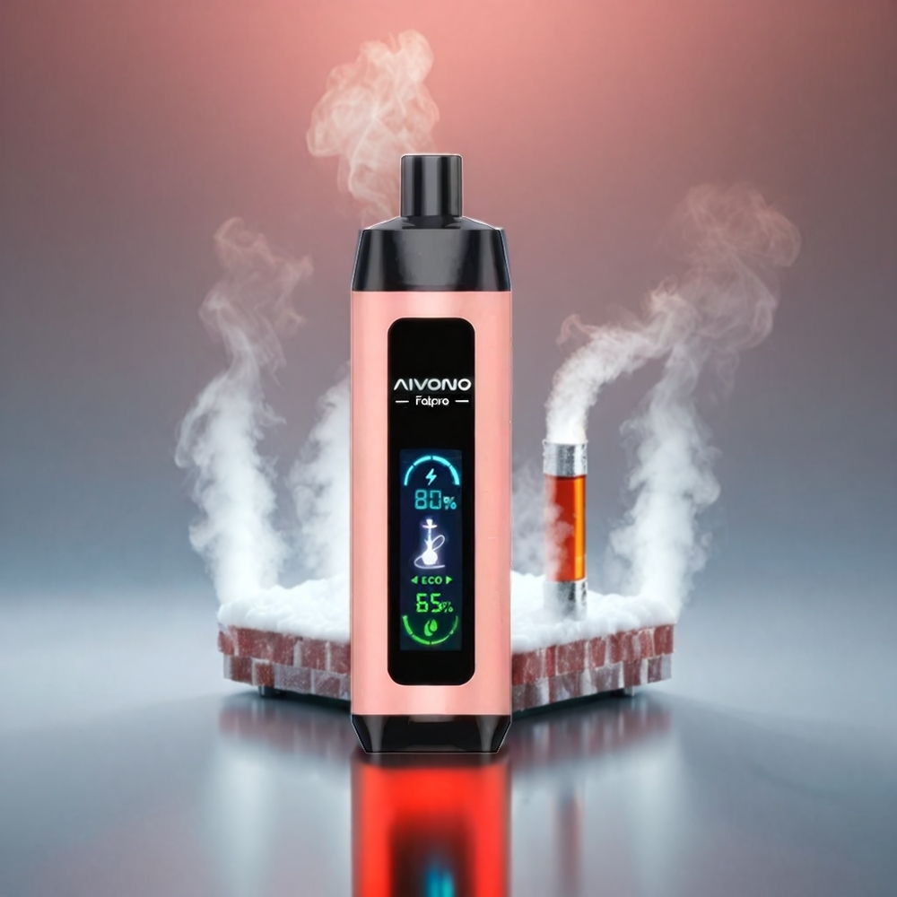 Aivono Aim Fatpro Fersken 22000 Puffs 28ml 5% Nikotin 600mAh 0.6Ω Mesh Eco/Boost VG/PG Engros Danmark