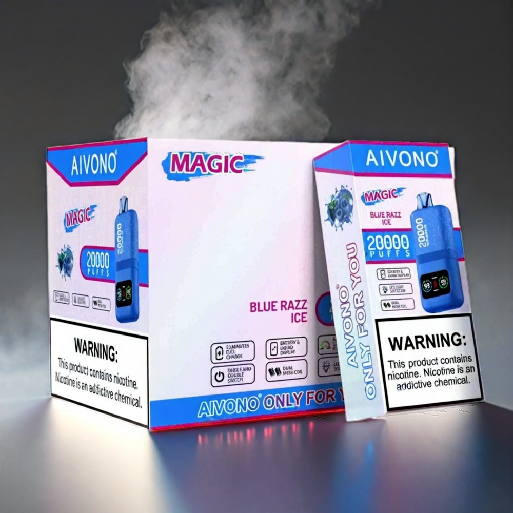 Aivono AIM MAGIC 20000 Puffs Blå Hindbær 26ml 5% LCD Type-C 600mAh Engros Danmark