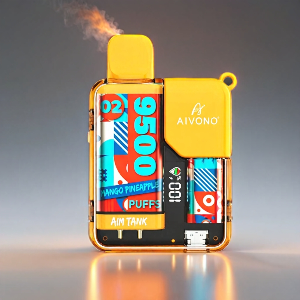 Aivono Aim Tank 9500 Puffs 18ml 650mAh LCD Mango Ananas Engros Danmark