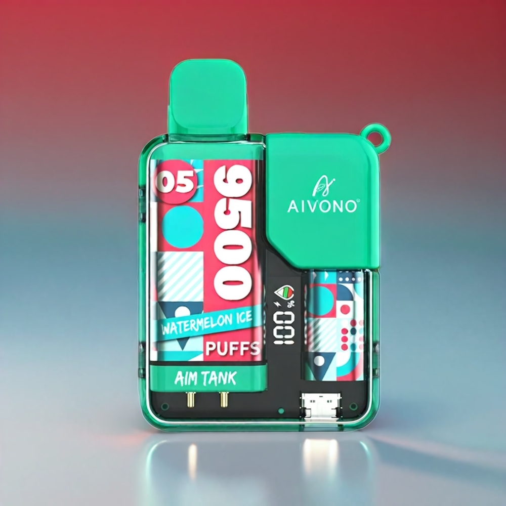 Aivono Aim Tank Vandmelon 9500 Puffs 18ml 650mAh LCD 0-5% 1.2ohm Engros Danmark