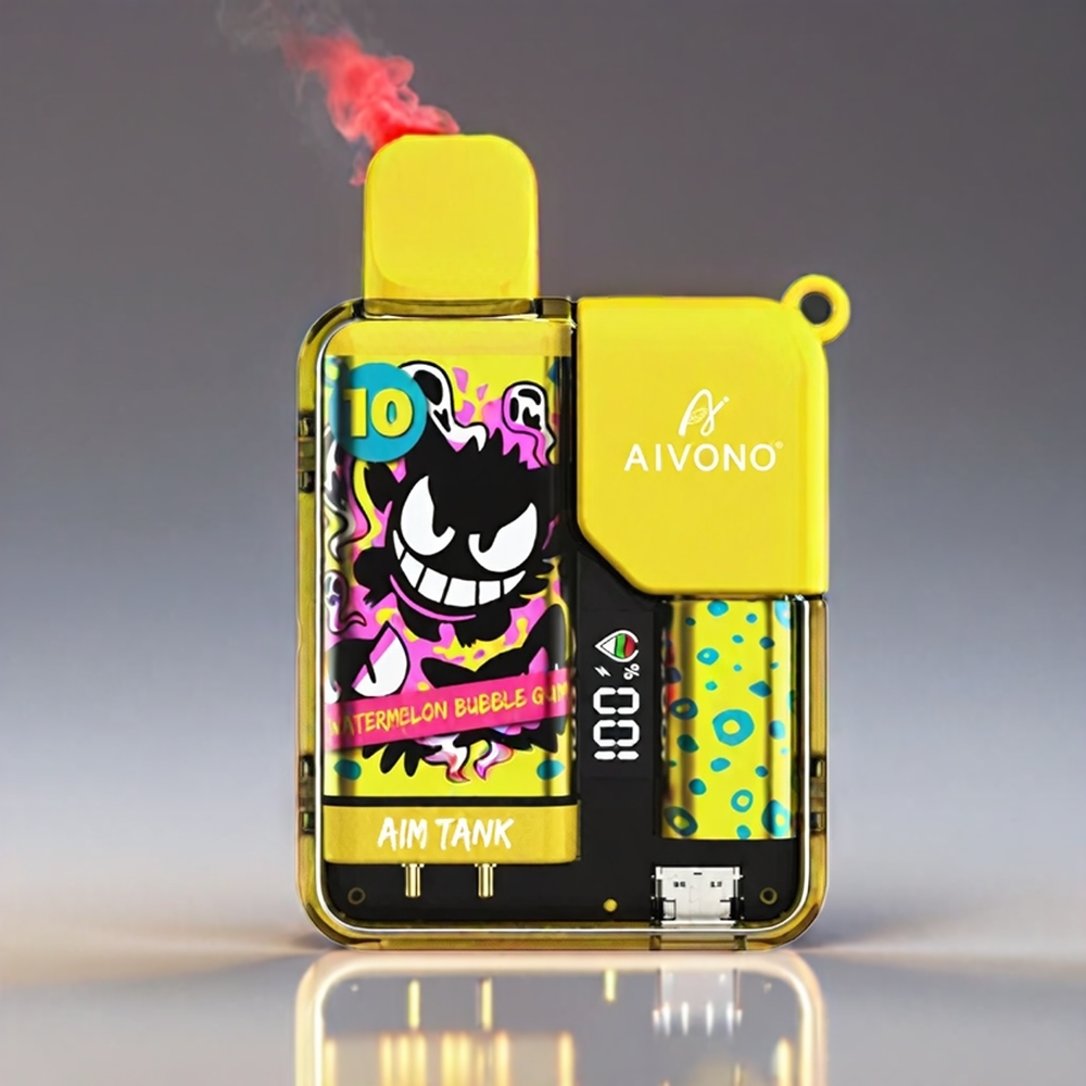 Aivono Aim-Tank Vandmelon Tybgummi 9500 Puf 18ml 650mAh LCD 0-5% 1.2ohm Engros Danmark