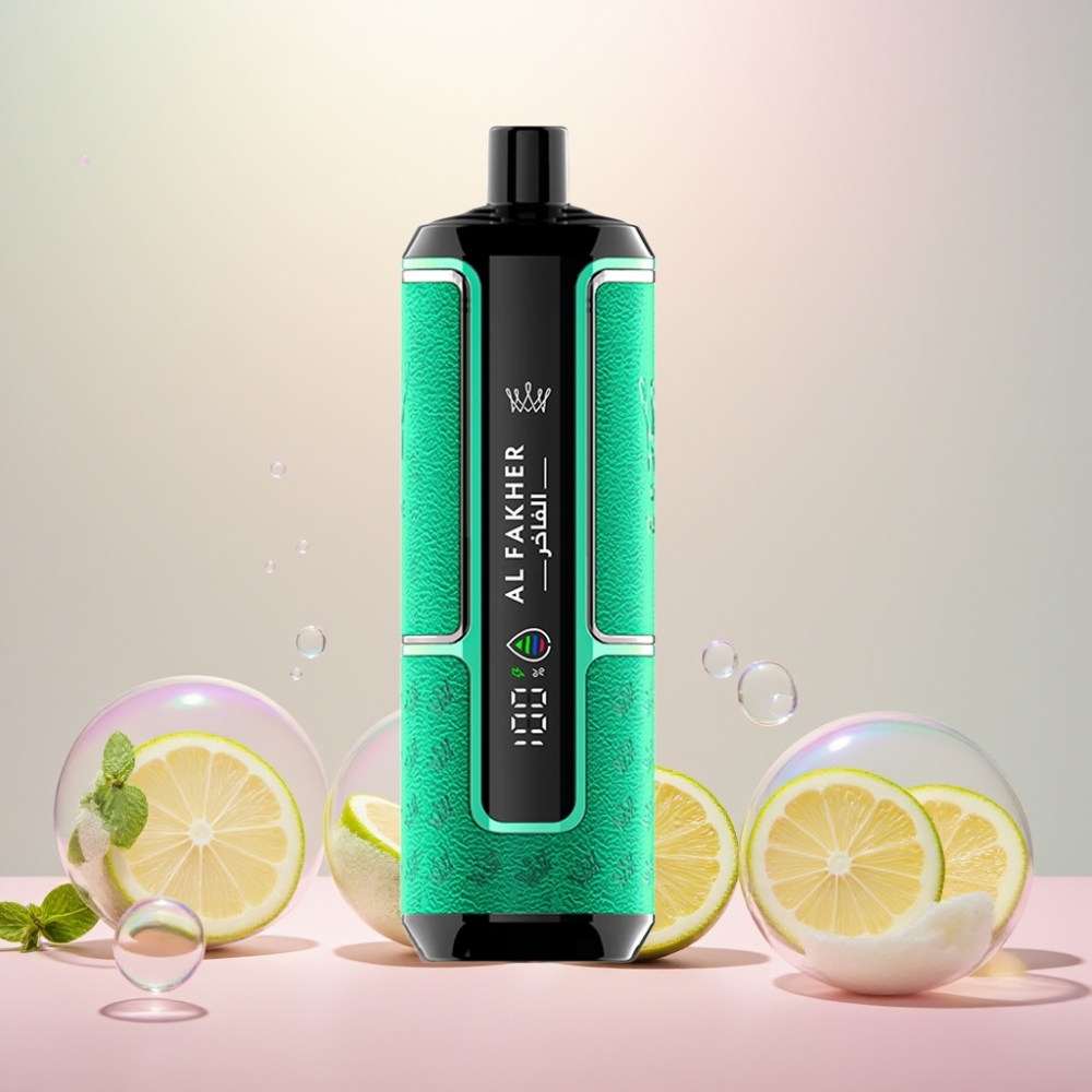 Al Fakher Crown Bar 15K Hypermax Citron Mynte 22ml 600mAh Type-C 20mg DTL Engros Danmark