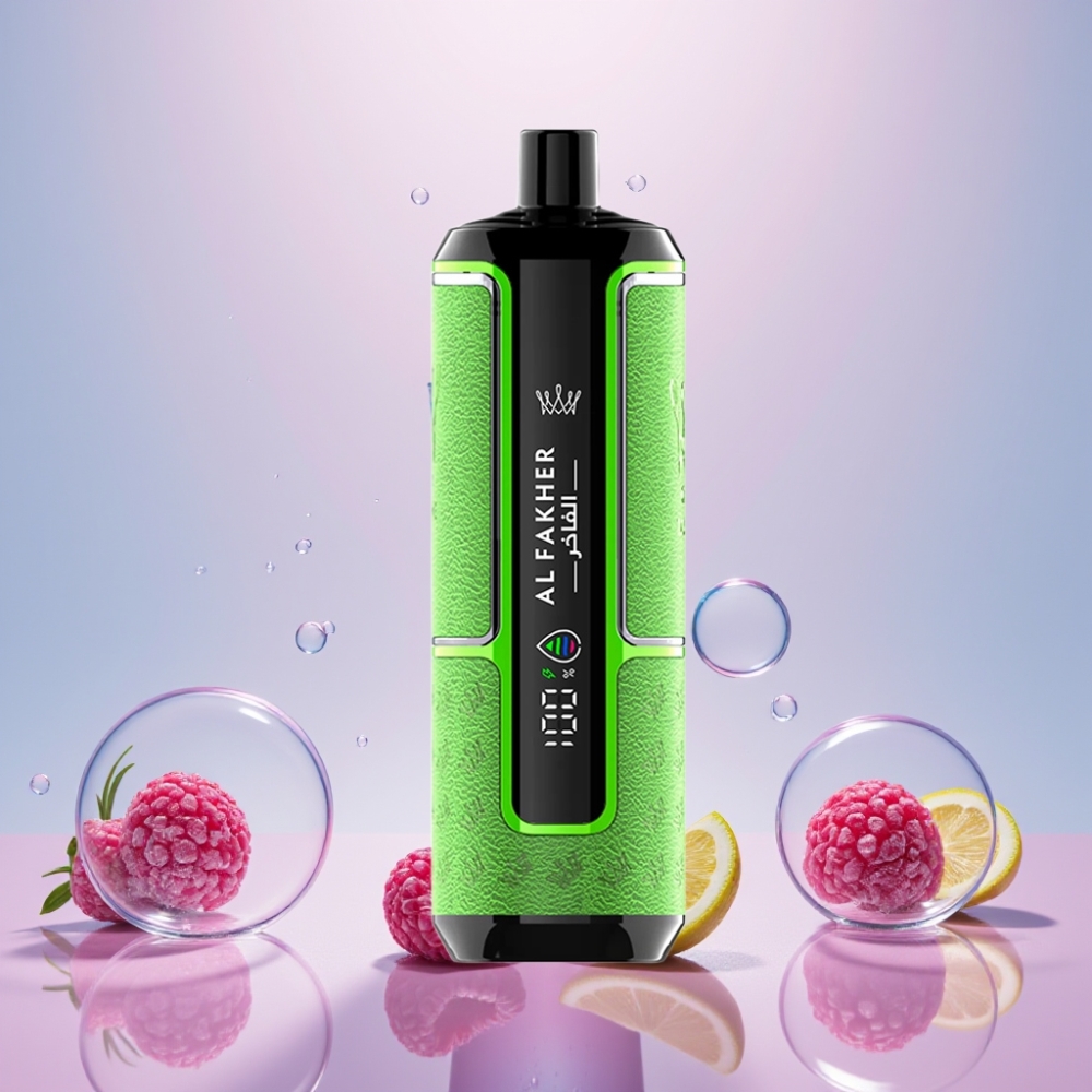 Al Fakher Crown Bar 15K Hypermax Pust Blå Hindbær Lemonade 22ml 600mAh Type-C 20mg DTL Engros Danmark