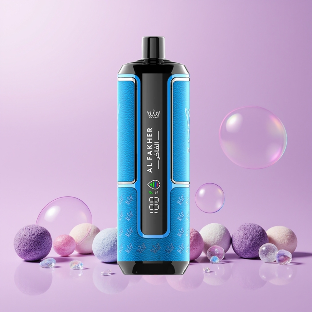 Al Fakher Crown Bar 15K Hypermax Puste Engangs Vape Kit Blåbær Tyggegummi 22ml 600mAh Type-C 20mg Engros Danmark
