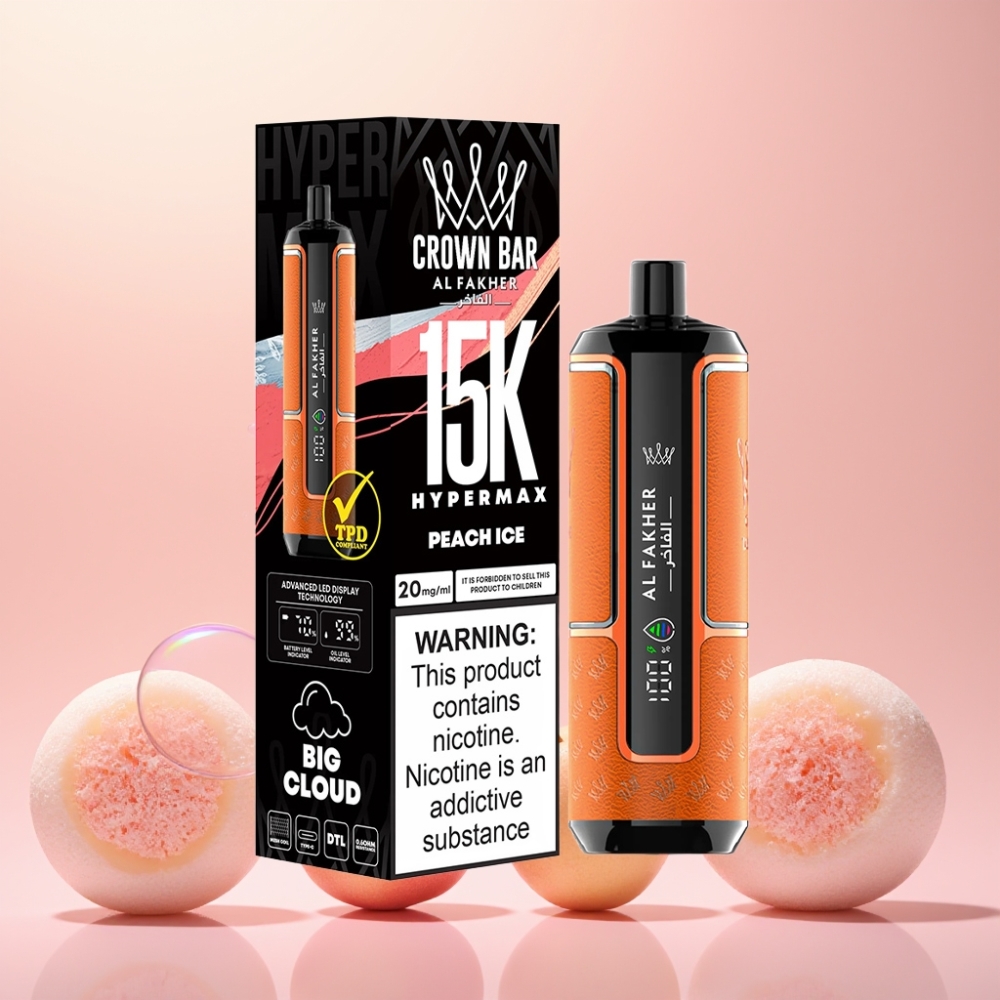Al Fakher Crown Bar 15K Hypermax Puste Engros Danmark