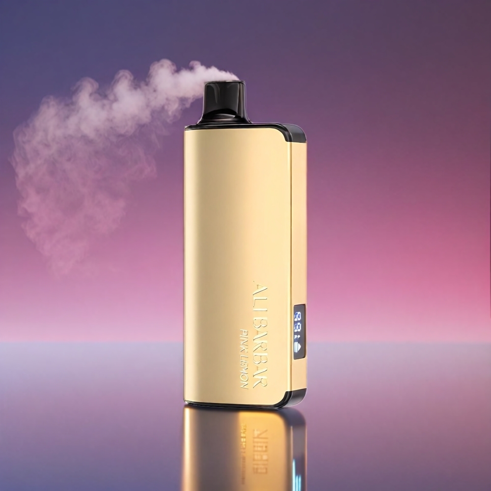Alibarbar Ingot 22ml 2350mAh 9000 Puffs 1.2Ω LED Lyserød Citron Engros Danmark
