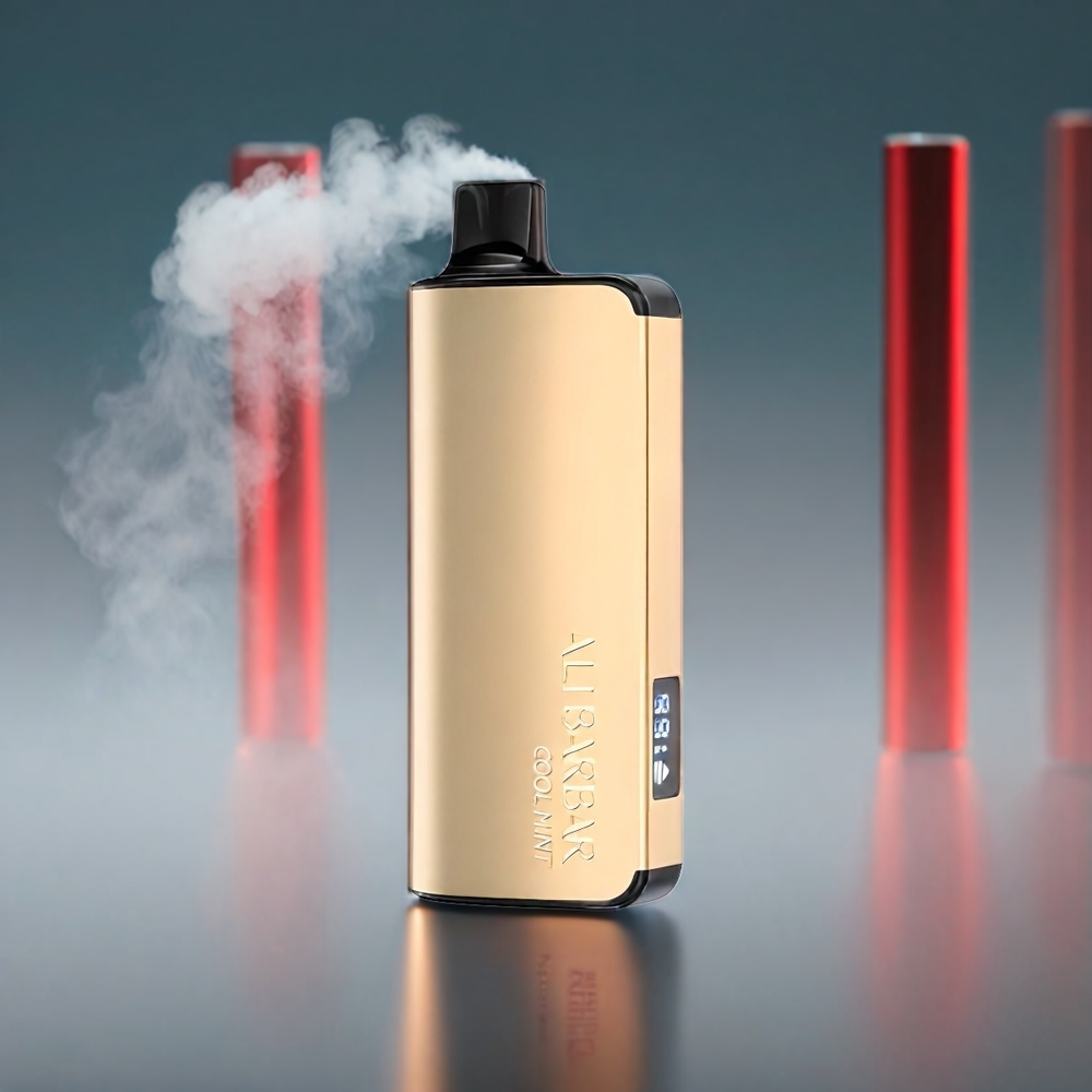 Alibarbar Ingot 2350mAh 9000 Puffs 22ml LED Cool Mint (1.2Ω 90g 103x40x26mm Engros Danmark)
