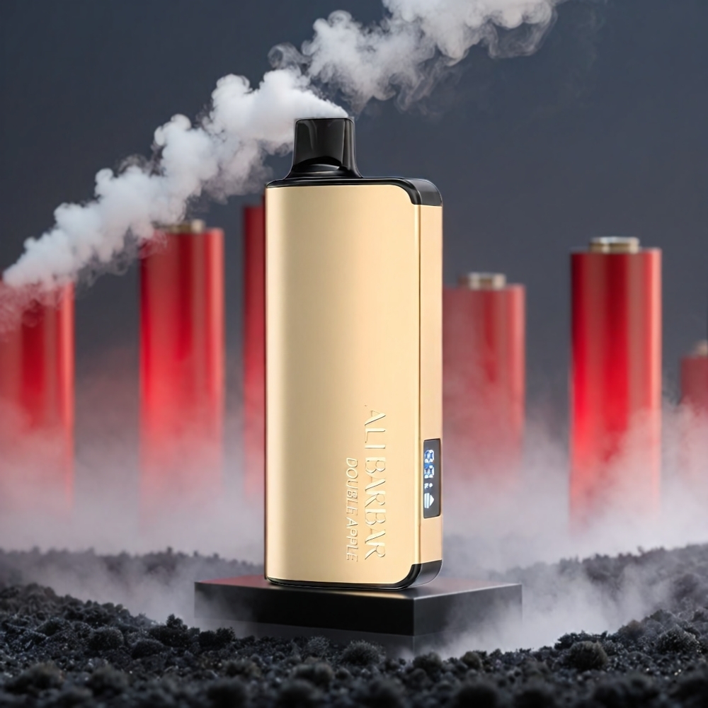Alibarbar Ingot 9000 Puffs Vape Sort Skov 22ml 2350mah 9000 Puffs 1.2Ohm LED Engros Danmark