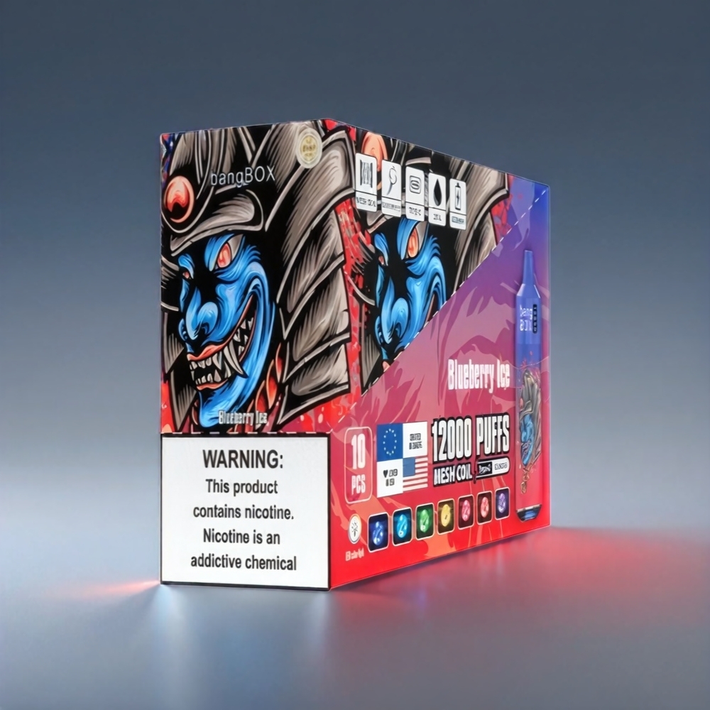 Bang Box 12000 Puffs Blåbær 23ML 650mAh TYPE-C 5V 1A PC 0%-5% Engros Danmark
