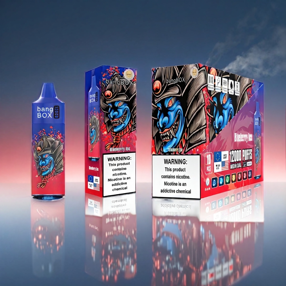 Bang Box 12000 Puffs Blåbær 23ML 650mAh TYPE-C 5V 1A PC 0%-5% Engros Danmark