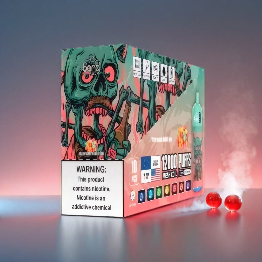 Bang Box 12000 Puffs Vandsæbe Bubble Gum 23ML 650mAh TYPE-C 5V 1A PC 0%-5% Engros Danmark