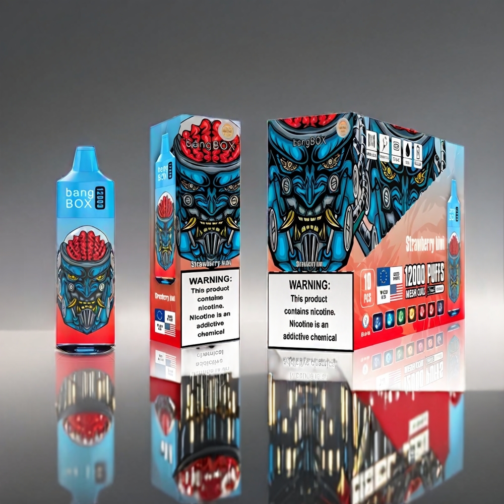 Bang Box 12000 Puffs Vape Jordbær Kiwi 23ML 650mAh TYPE-C 5V 1A PC 0%-5% Engros Danmark