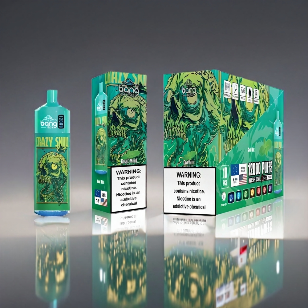 Bang Box 12000 Puffs Vape Kølig Mynte 23ML 650mAh TYPE-C 5V 1A PC 0%-5% Engros Danmark
