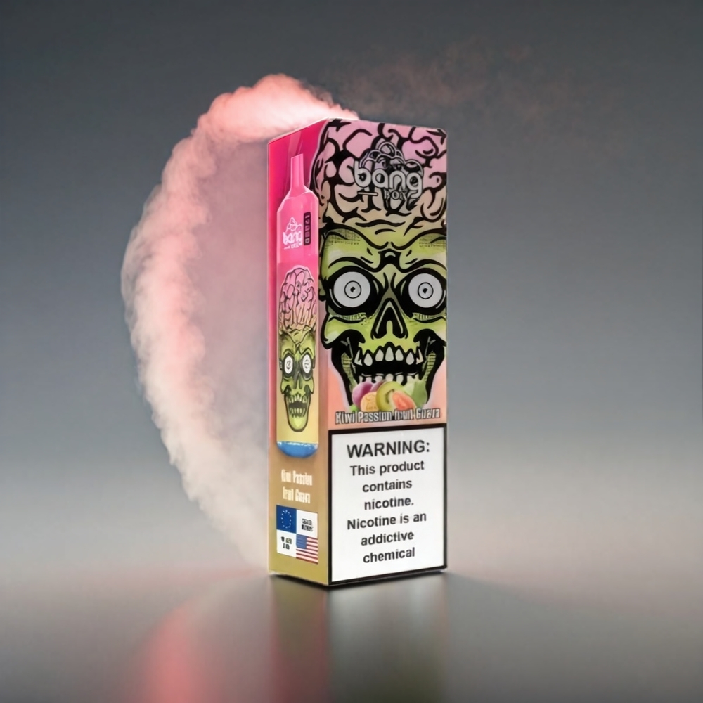 Bang Box 12000 Puffs Vape Kiwi Passionsfrugt Guava - 23ML/650mAh/TYPE-C/5V 1A/PC/1x10 - Engros Danmark