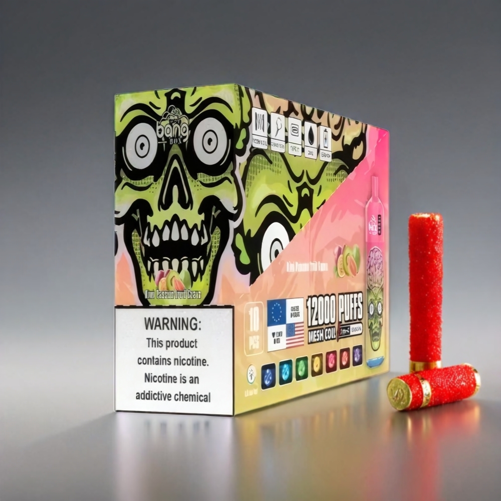 Bang Box 12000 Puffs Vape Kiwi Passionsfrugt Guava - 23ML/650mAh/TYPE-C/5V 1A/PC/1x10 - Engros Danmark