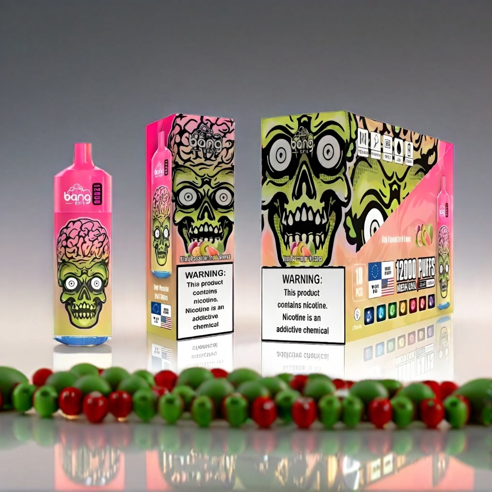 Bang Box 12000 Puffs Vape Kiwi Passionsfrugt Guava - 23ML/650mAh/TYPE-C/5V 1A/PC/1x10 - Engros Danmark
