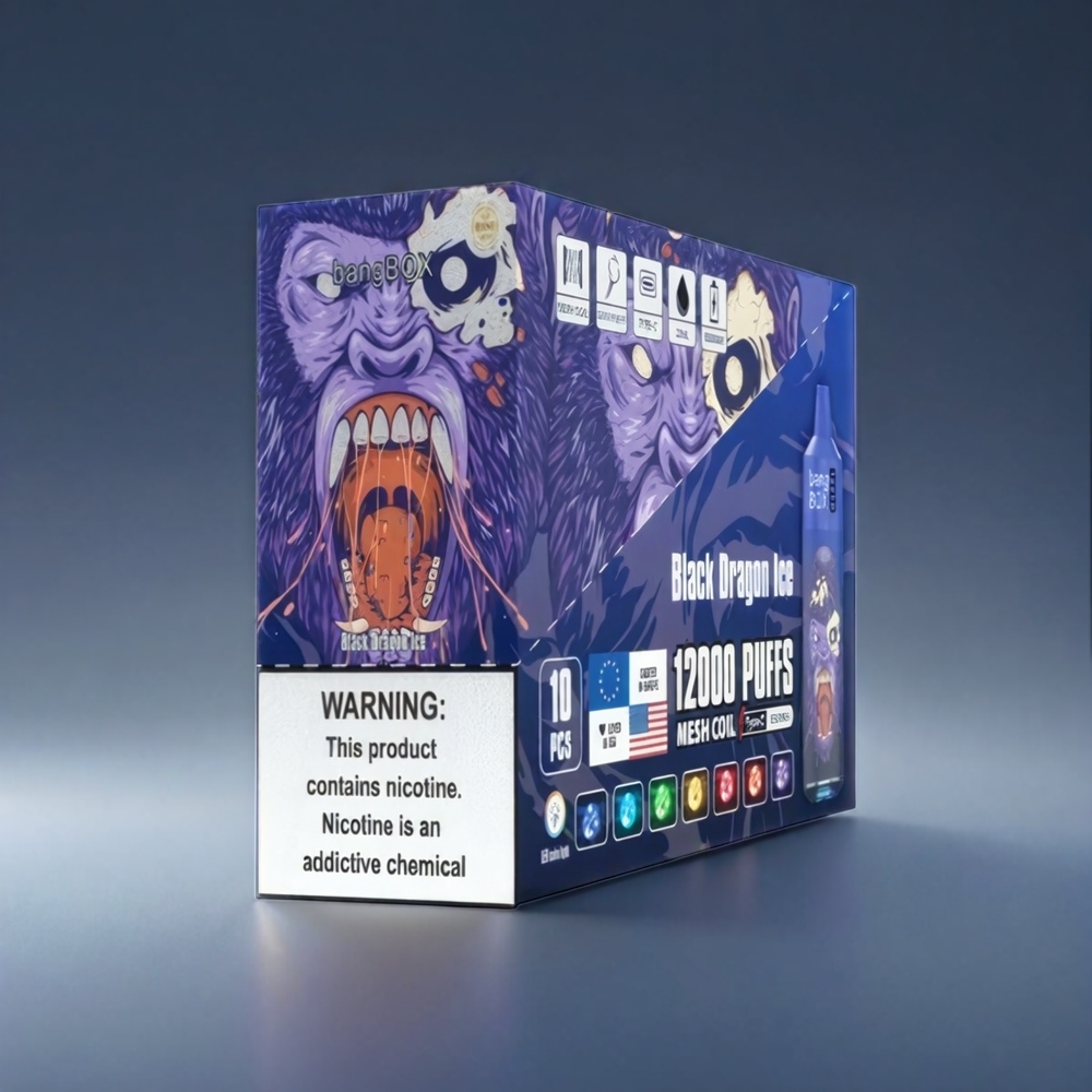 Bang Box 12000 Puffs Vape Sort Drage | 23ML 650mAh TYPE-C 5V 1A PC 0%-2%-3%-5% Engros Danmark