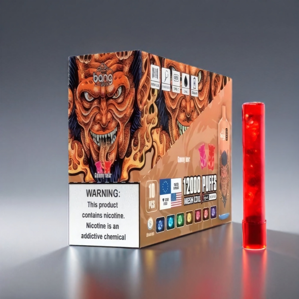 Bang Box Gummy Bear 12000 Puffs 23ML 650mAh TYPE-C 5V 1A PC 0-5% Engros Danmark