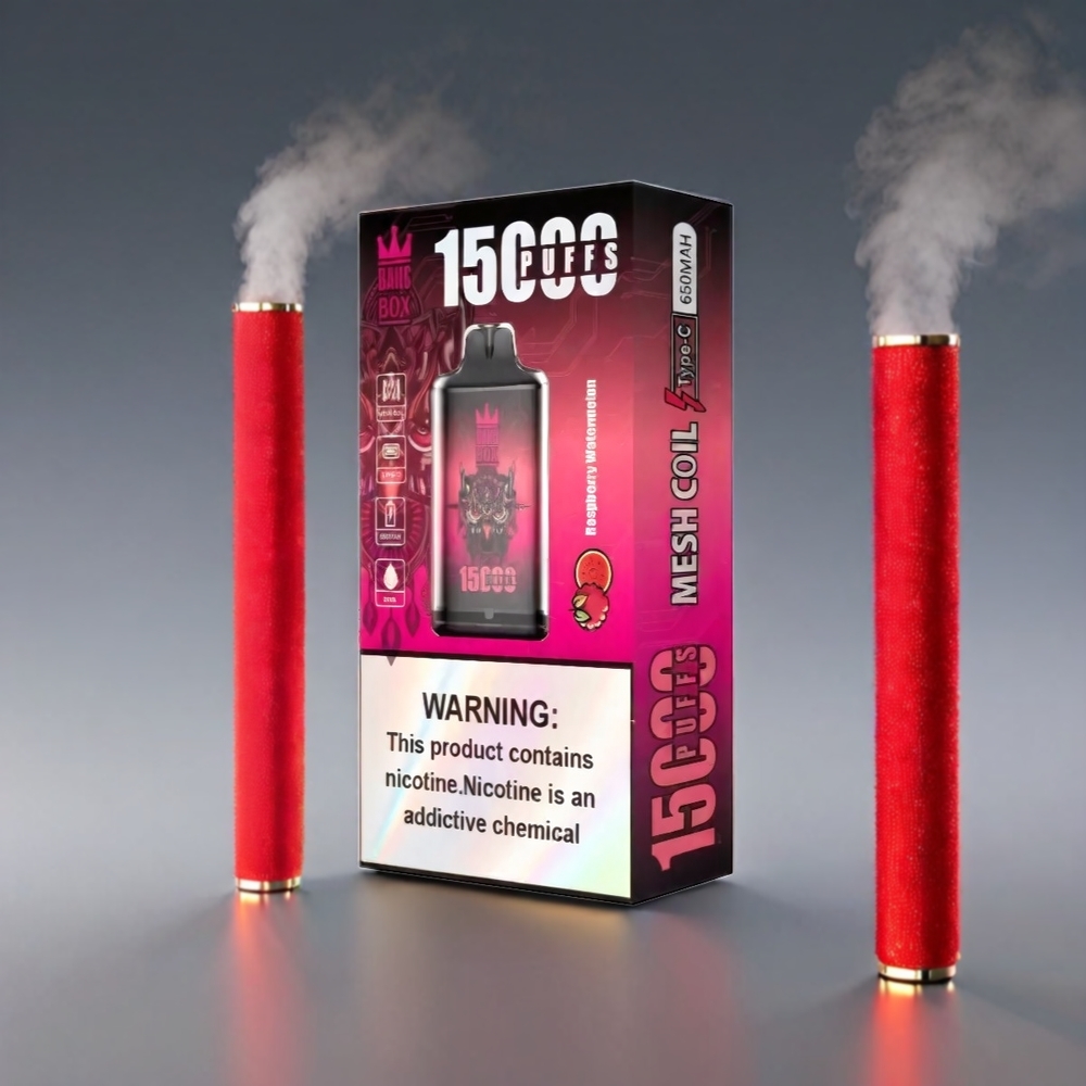 Bang Box Original 15000 Puffs Vape Hindebær Vandmelon 23ml/5%/650mAh/Type-C/1x10 Engros Danmark