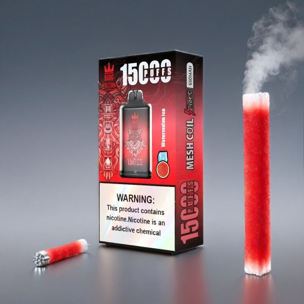 Bang Box Vandmelon Vape 15000 Puffs | 23ml 0%/2%/3%/5% 650mAh TYPE-C 1x10 Engros Danmark