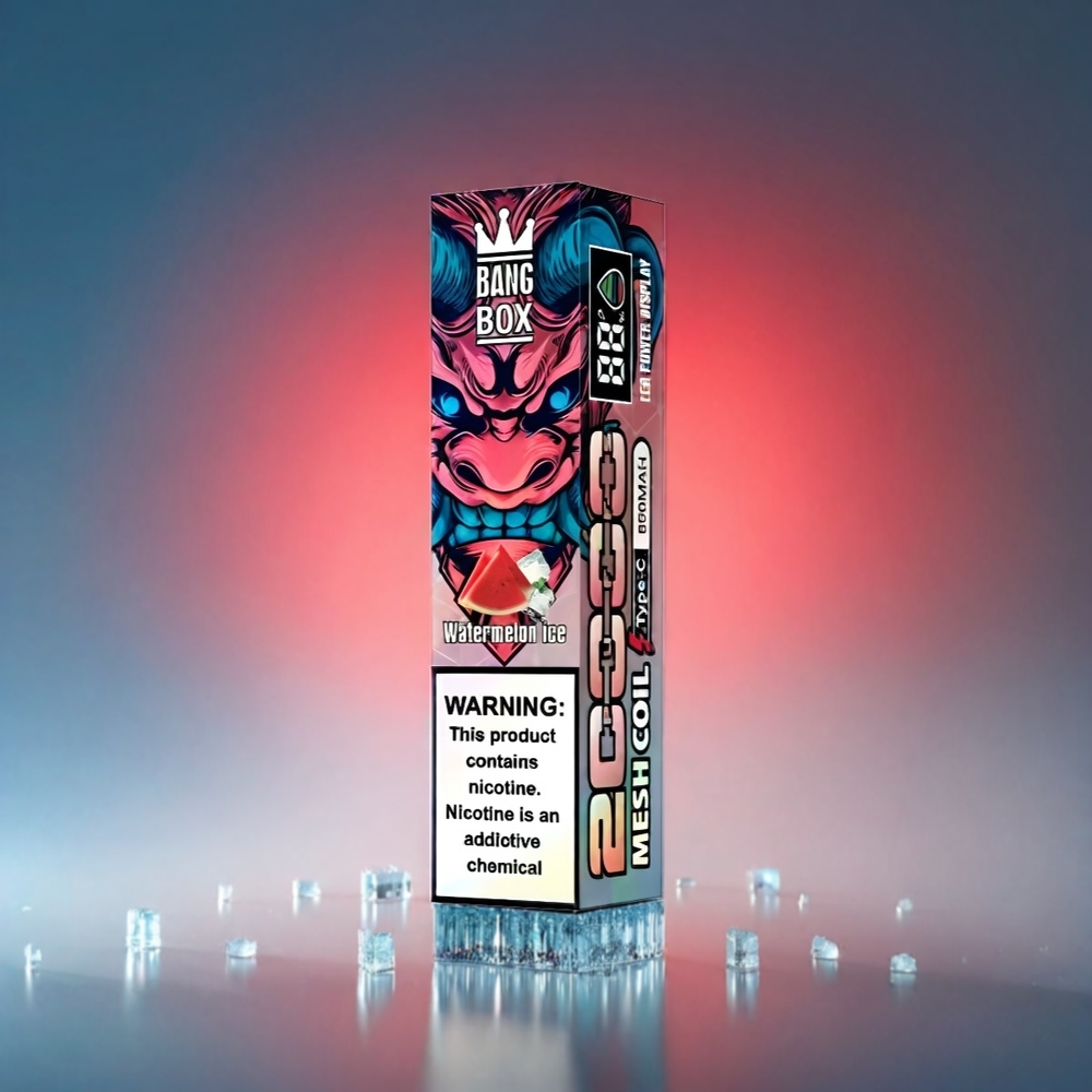 Bang Box 20000 Puffs Vandmelon 0% Nicotin 35ml 850mah Mesh Coil 200stk Engros Danmark