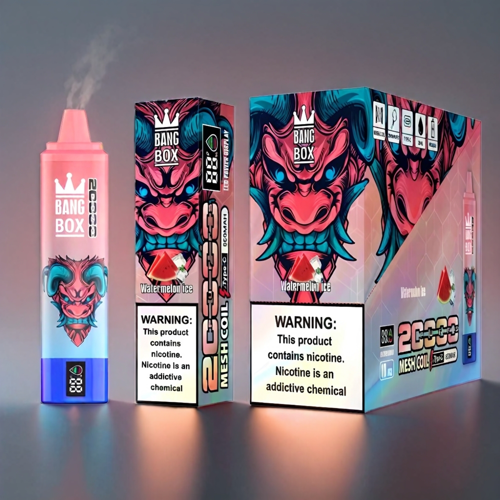 Bang Box 20000 Puffs Vandmelon 0% Nicotin 35ml 850mah Mesh Coil 200stk Engros Danmark