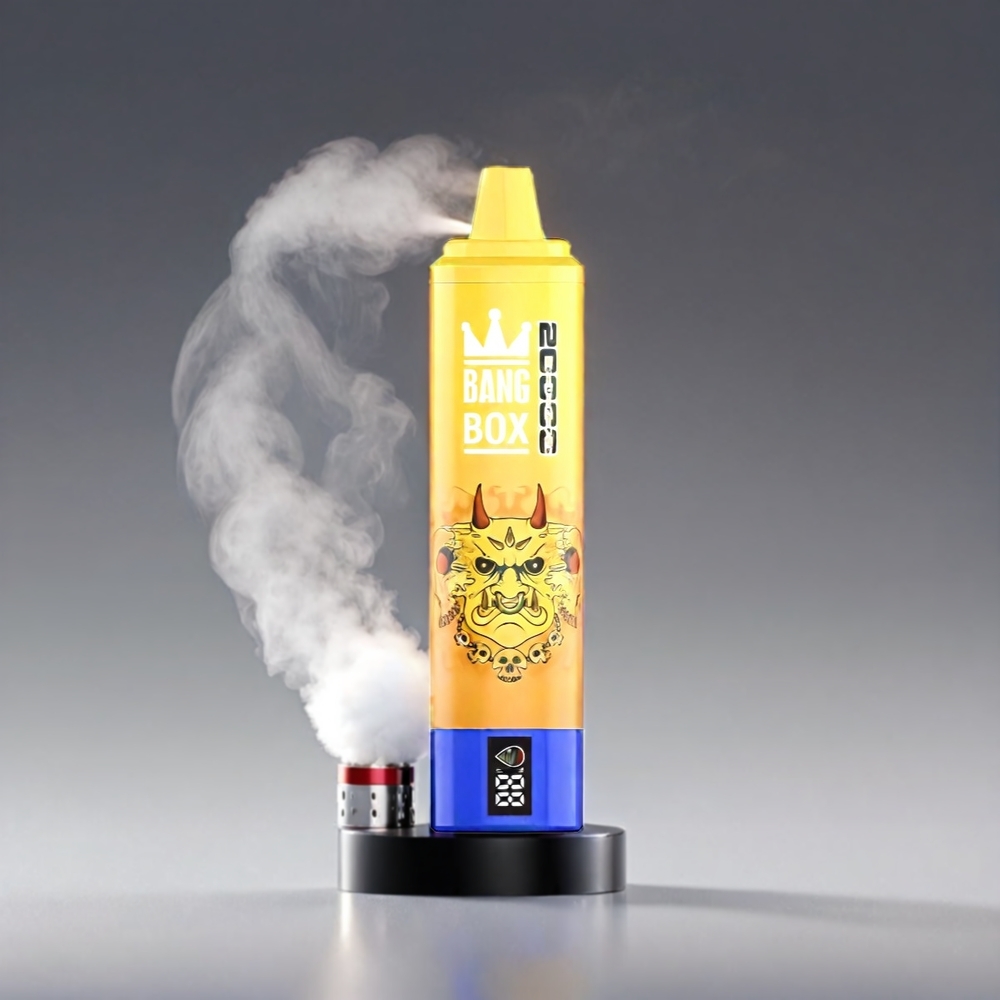 Bang Box 20000 Puffs Vape Bananis - 5% Nicotine 20000 Puffs 35ml Mesh Coil Engros Danmark
