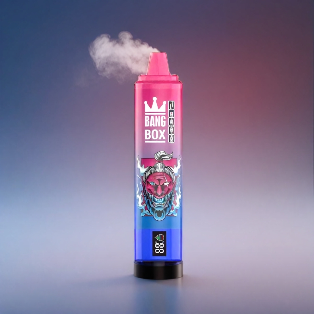 Bang Box 20000 Puffs Vape Blåbær Sur Hindbær - 5% Nikotin, 35ml, 850mAh, Mesh Coil Engros Danmark