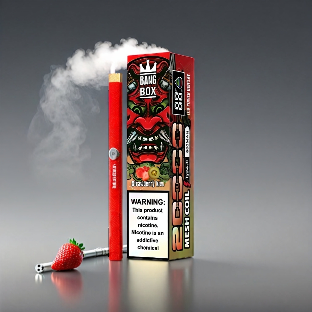 Bang Box 20000 Puffs Vape Jordbær Kiwi 0% 5% Nicotine 35ml E-Liquid 850mah Engros Danmark