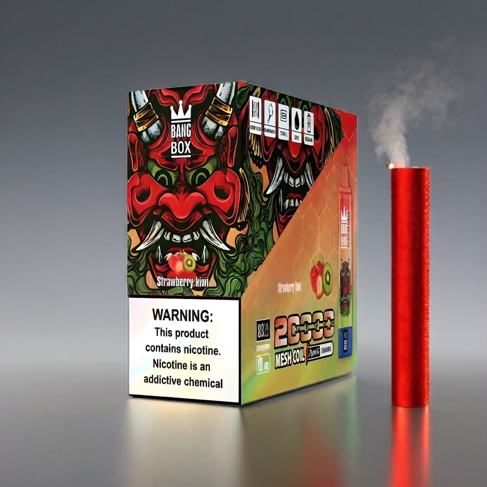 Bang Box 20000 Puffs Vape Jordbær Kiwi 0% 5% Nicotine 35ml E-Liquid 850mah Engros Danmark