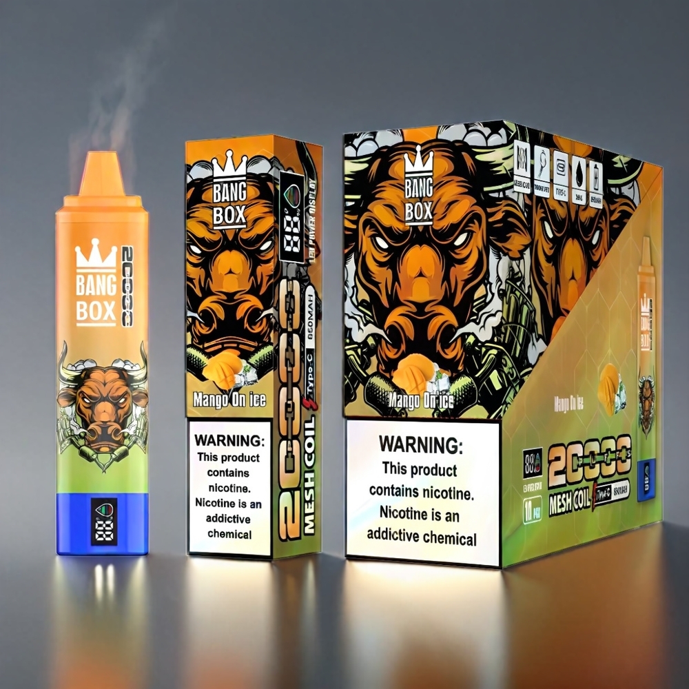 Bang Box 20000 Puffs Vape Mango - 35ml/20000 Puffs/850mAh/Mesh Coil/5% Nic Engros Danmark