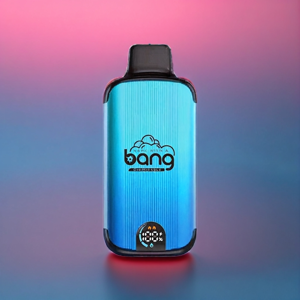 Bang 20000 Puffs Engangs Vape Blåbær Is - 13400 Batteri, Type-C Opladning, Dual Mesh Coil, Smart Skærm, 0%,2%,3%,5% Nikotin Engros Danmark