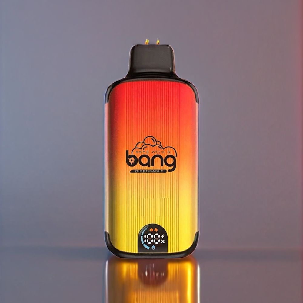 Bang 20000 Puffs Engangs Vape Jordbær Mango 13400 Battery Type-C Dual Mesh Smart Screen 0% 2% 3% 5% Nicotine Engros Danmark