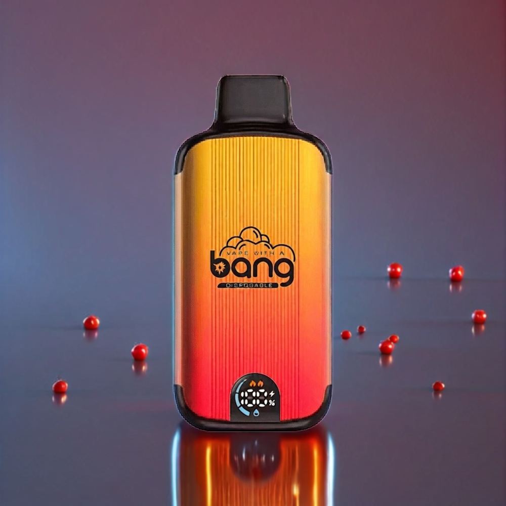 Bang 20000 Puffs Engangs Vape Rød Tyr 13400 Batteri Type-C Opladning Dual Mesh Coil Smart Skærm 0-5% Nikotin Engros Danmark