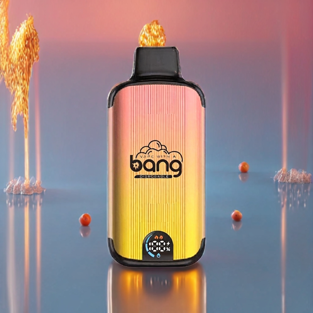 Bang 20000 Pust Dobbelt Mesh Opvarmningsspole Fersken Is 13400mAh Type-C 0%-5% Nicotin Engros Danmark